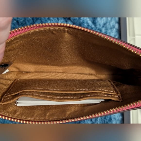 Coach Corner Zip Wristlet Wallet In Confetti Pink (NWT) - Picture 6 of 7